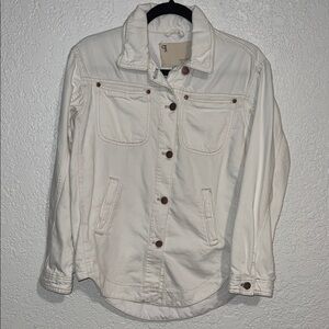 Pilcro Cream Jean Button Down